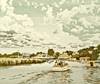 Approaching the Open Swing Bridge - Reedham Norfolk - Art by Jan Dingle